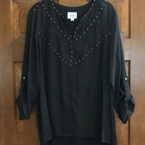 Black w/ gold detail long sleeve too SZ L